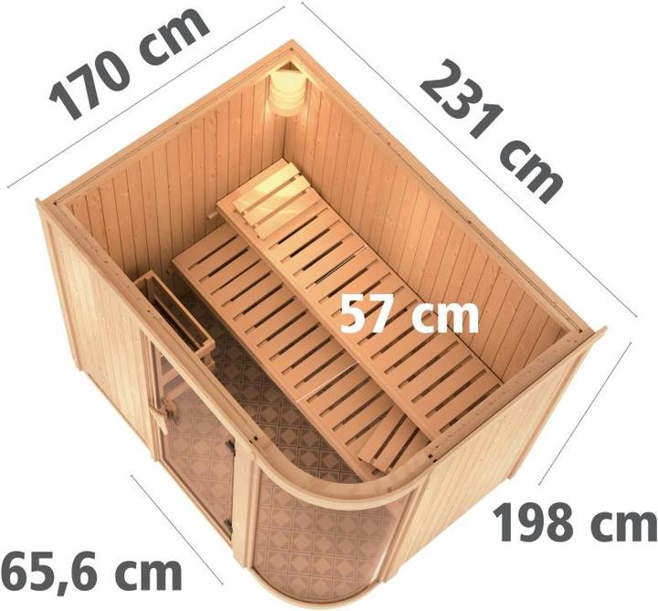 Produktbild Karibu Parima 4 ohne Dachkranz (9 KW Bio externe Steuerung)