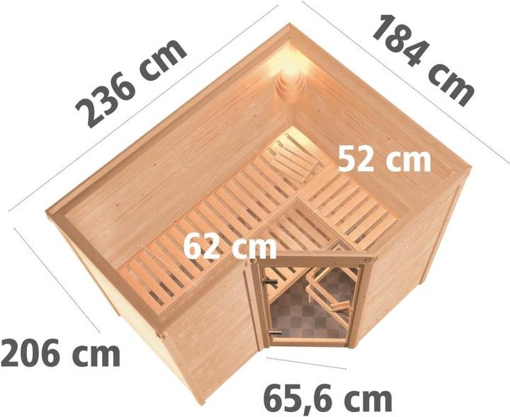 Produktbild Karibu Sahib 2 ohne Dachkranz (9 KW Bio externe Steuerung)