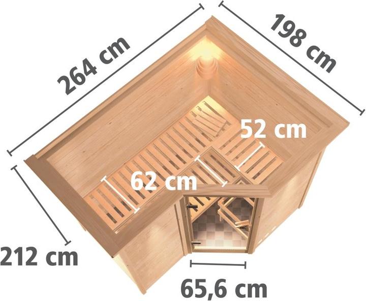Immagine prodotto Karibu Sahib 2 con cerchio sul tetto (9 KW di controllo esterno)