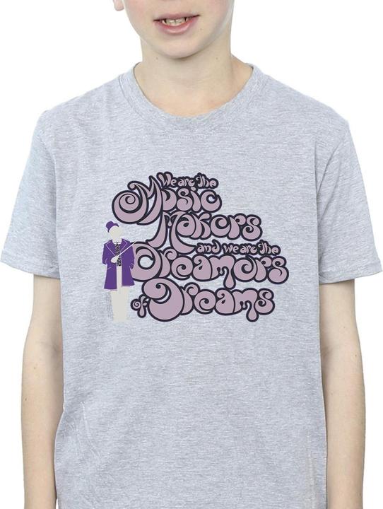 Actual product image Willy Wonka & the Chocolate Factory Boys Dreamers Text T-Shirt (152, 158)