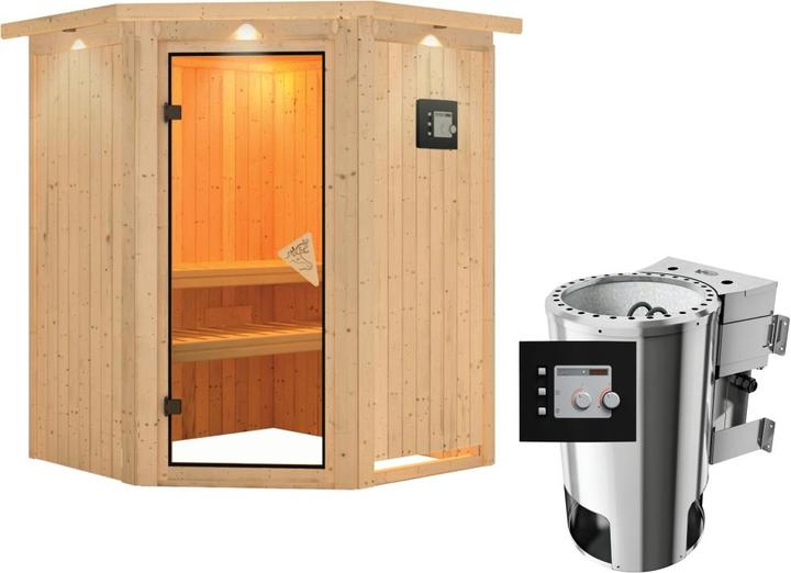 Immagine prodotto Karibu Nanja con corona sul tetto (Plug & Play 3,6 KW - Bio controllo esterno)