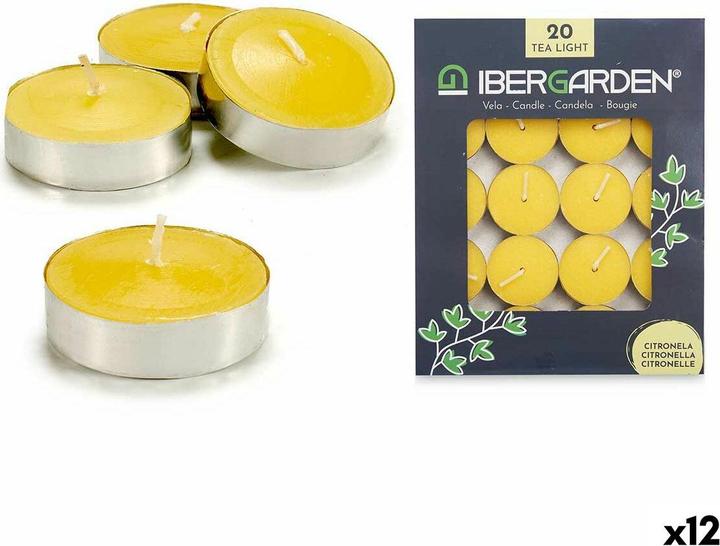 Actual product image Ibergarden Kerzen-Set Zitronella Gelb (12 Stück) (12 pcs.)