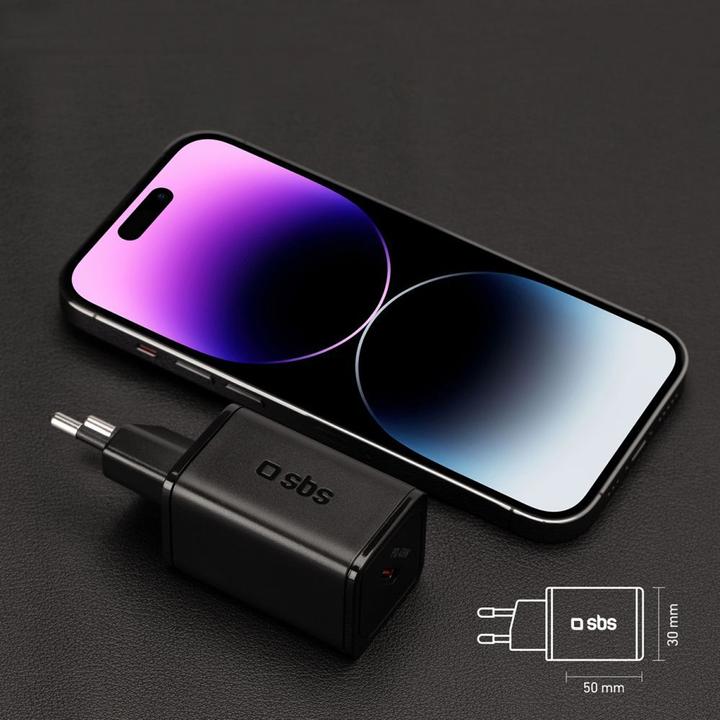 Immagine prodotto SBS Caricabatterie GaN USB-C PD 45W nero (45 W)