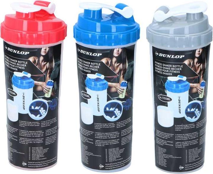 Image du produit Dunlop - Shaker-Sportflasche mit praktischem Verschluss 550 ml (rot) (0.55 l)
