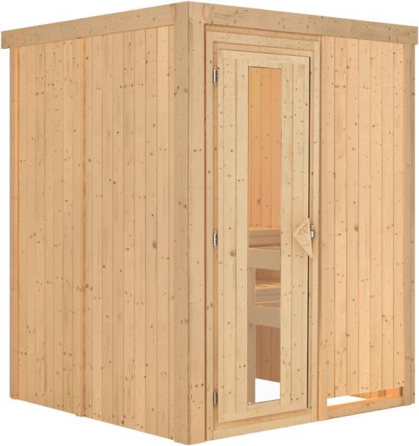 Insulated wooden door with insulating glass
