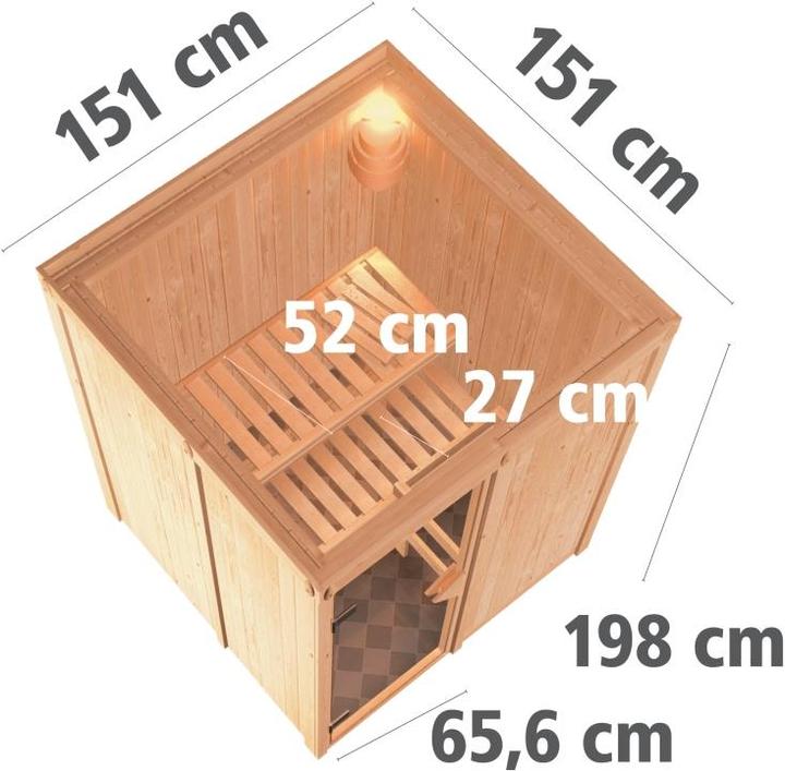Immagine prodotto Karibu Minja senza bordo del tetto (Controllo interno Plug & Play 3,6 KW)