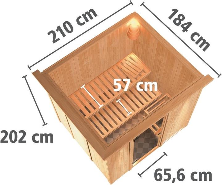 Image du produit Karibu Daria avec couronne de toit (Sans four)
