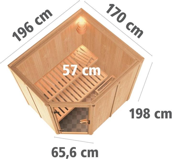 Image du produit Karibu Lilja sans couronne de toit (Plug & Play 3,6 KW - Contrôle externe bio)
