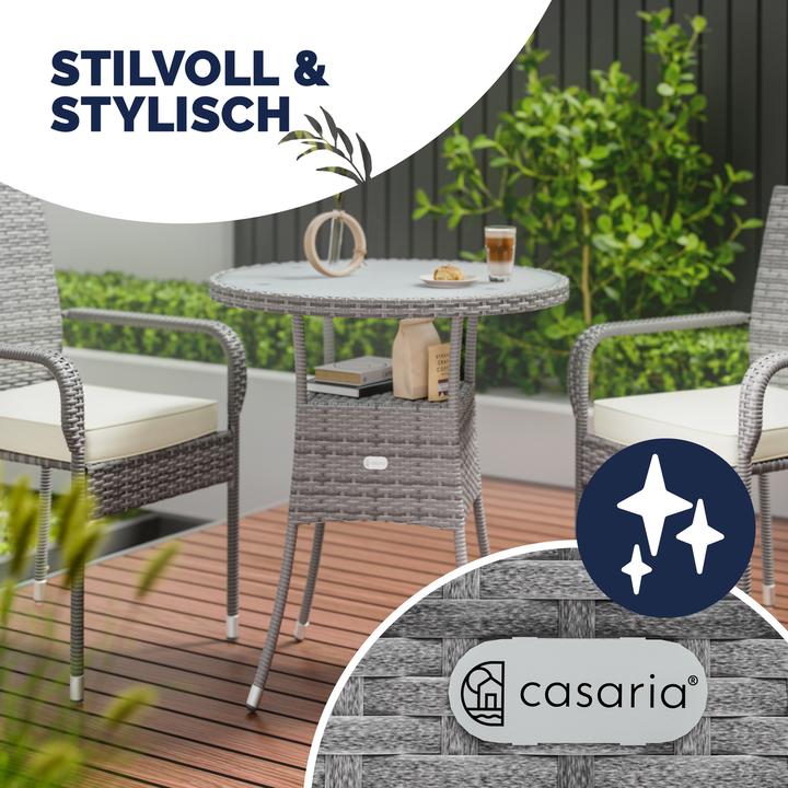 Produktbild Casaria Polyrattan Balkontisch (60 cm)