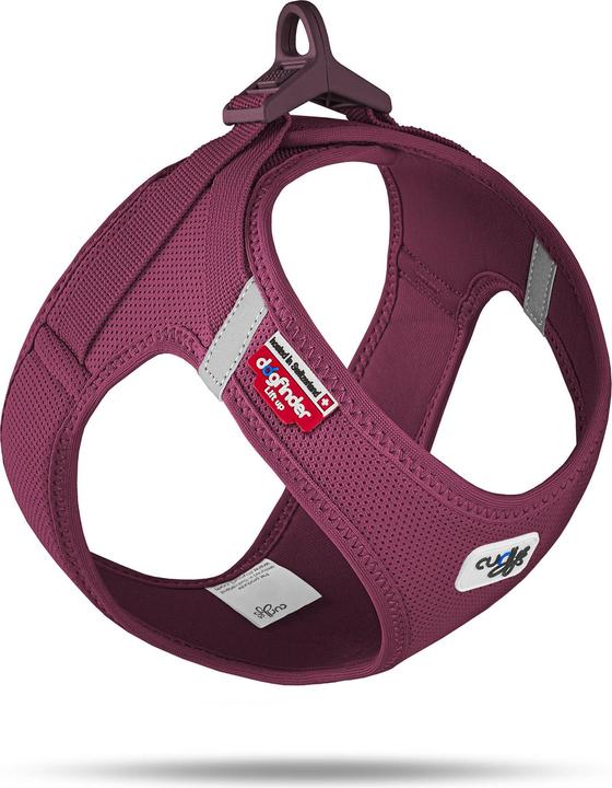 Curli Harness Vest Air-Mesh 2XS, Ruby (XXS, Dog, General)