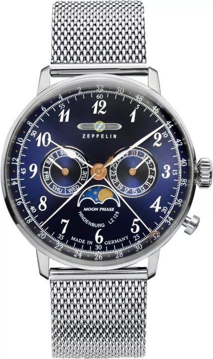 Immagine prodotto Zeppelin LZ129 Hindenburg 7036M-3 Orologio al quarzo blu (259102) (Orologio da polso analogico, 40 mm)