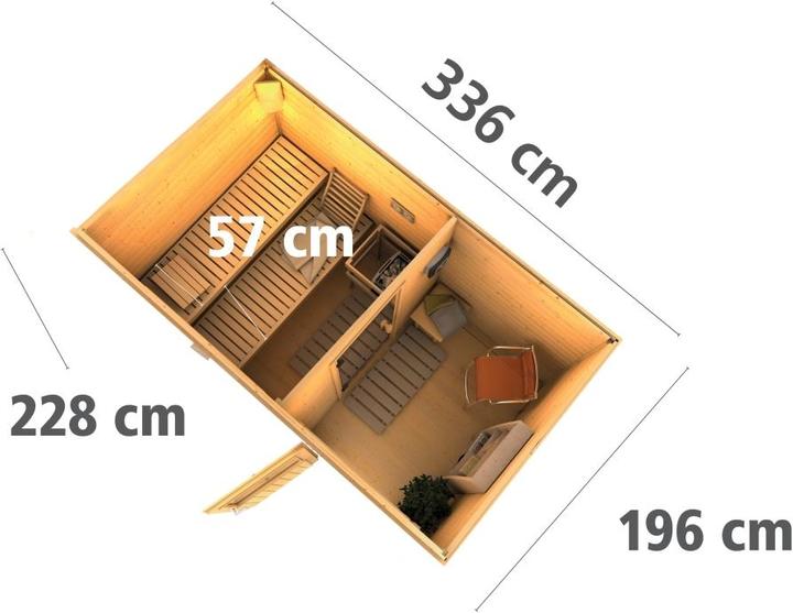Produktbild Karibu Skrollan 1 mit Vorraum (9 KW Bio externe Steuerung)