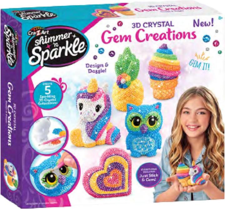 Actual product image Cra-z-art SHIMMER N SPARKLE - 3D CRYSTAL GEM CREATIONS (65588S)