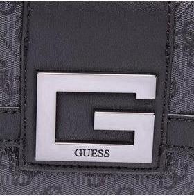 Image du produit Guess Brightside, Polyurethane, Textile Bag, 4G Logo, Coal, For Women