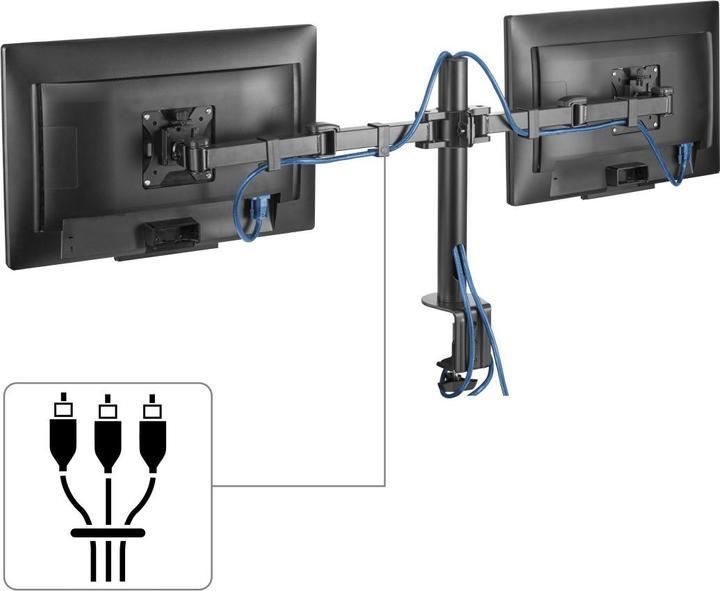 Produktbild Hama Doppelarm (Tisch, 35")
