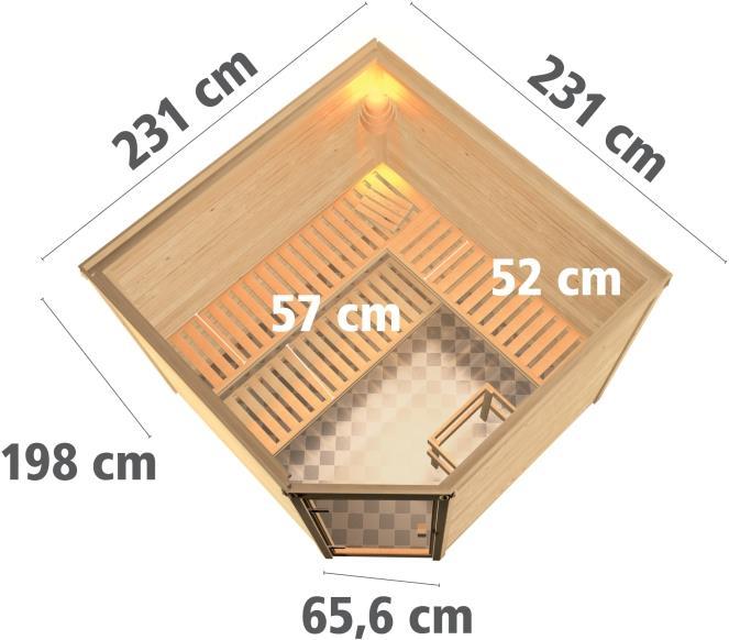 Produktbild Karibu Leona ohne Dachkranz (9 KW externe Steuerung)
