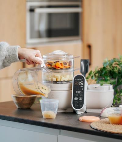 Actual product image Babymoov Nutribaby(+) Mineral beige 6-in-1 multi-purpose baby food processor