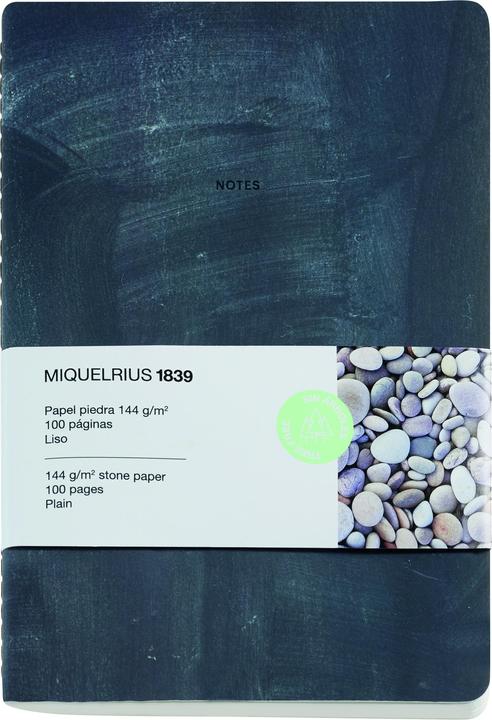 Image du produit Miquelrius Carnet de notes Stone black (A5, Blanc, Couverture rigide)