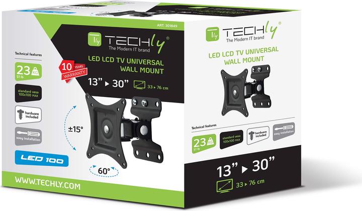 Produktbild Techly ICA-LCD-201BK (Wand, 30", 23 kg)