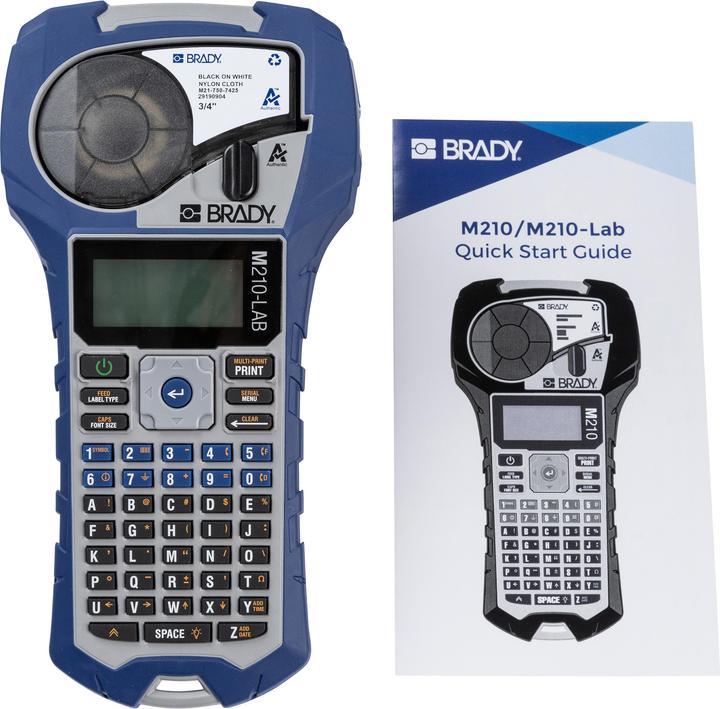 Produktbild Brady M210-LAB Etikettendrucker, Kartonverpackung, mobiles Beschriftungsgerät, Endlos- und Etikett