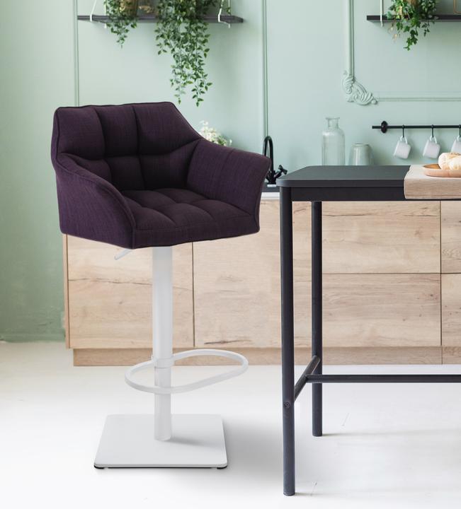 Actual product image CLP Bar Stool Damaso W Fabric, Purple