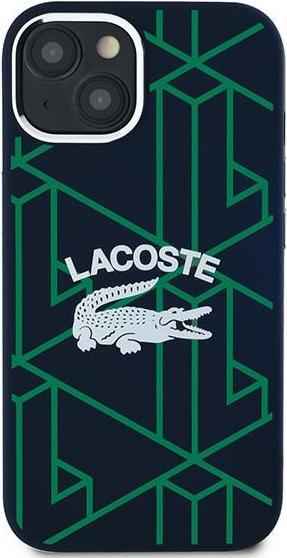 Actual product image Lacoste LCHMP15SSBIV iPhone 15 / 14 / 13 6.1" granatowy/blue hardcase Silicone Monogram Vintage Logo (Apple iPhone 15)