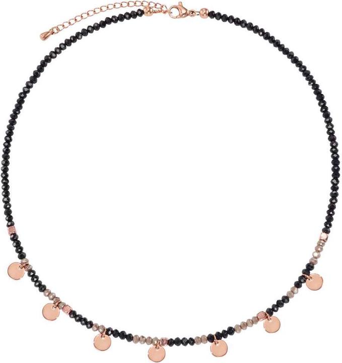 Produktbild Bijouteria Halsschmuck (Edelstahl, PVD Beschichtung (goldfarbig), Hämatit, Kristall, 43.5 cm)