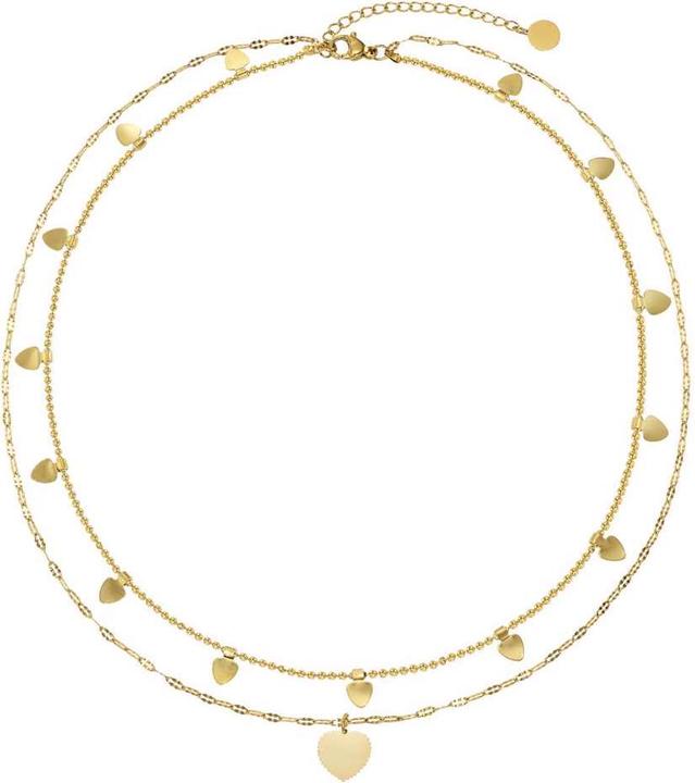 Bijouteria Halsschmuck (Edelstahl, PVD Beschichtung (goldfarbig), 44 cm)