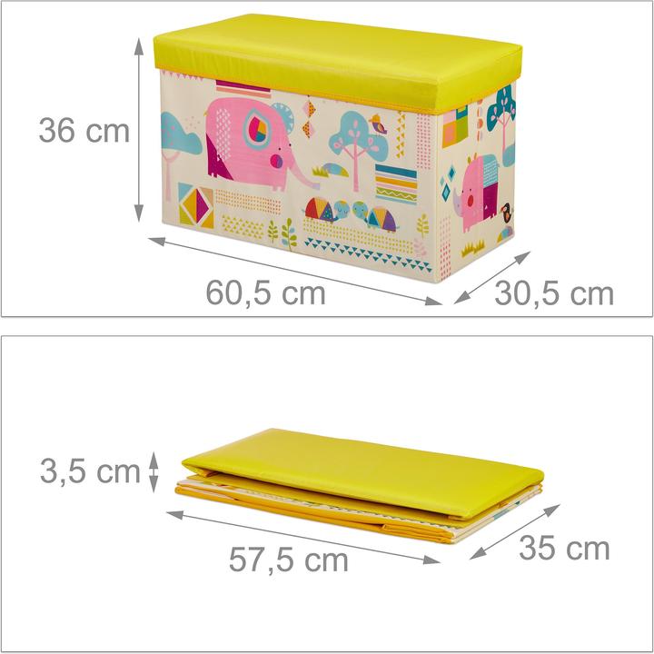 Actual product image Relaxdays Kids' Toy Box Ottoman