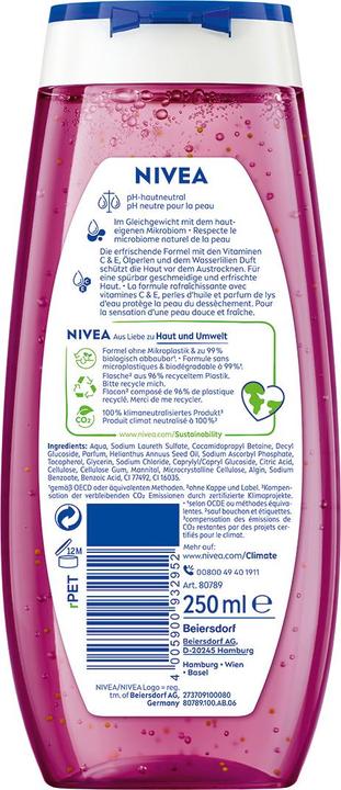 Actual product image NIVEA Duschgel Waterlily & Oil Trio (750 ml)