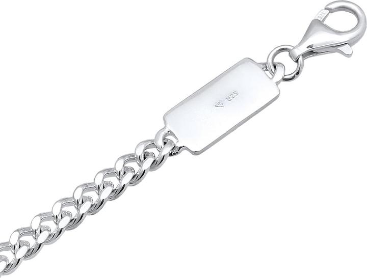 Kuzzoi Armband Männer Panzerkette Massiv Perlen 925 Silber (21 cm, Edelstahl, Muschelkernperlen, 925 Sterling Silber, Keine Stein)