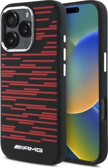 Actual product image Mercedes AMG AMHMP16X24SSRRK iPhone 16 Pro Max 6.9" czarny/black hardcase Silicone Graphics MagSafe (Apple iPhone 16 Pro Max)