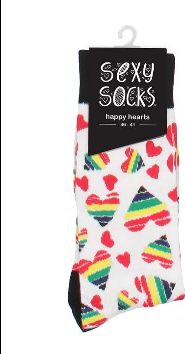 Actual product image Sexy Socks Happy Hearts (36 - 41)