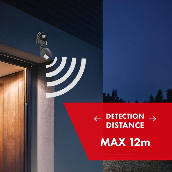 Immagine prodotto Maclean Sensore di movimento e crepuscolare a parete 180° max 1200W grigio MCE25 GR