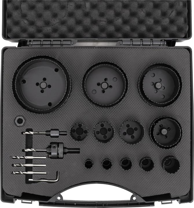 Actual product image Stier HSS-Co8 bi-metal hole saw set, 21-piece, 19 - 121 x 44 mm (121 mm)