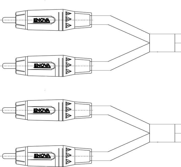 Immagine prodotto Enova Cavo Cinch RCA, rosso/nero, 4m, stereo (4 m, Cinch)