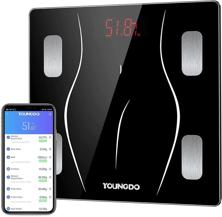 Actual product image Youngdo Body fat scale 30x30cm, with app