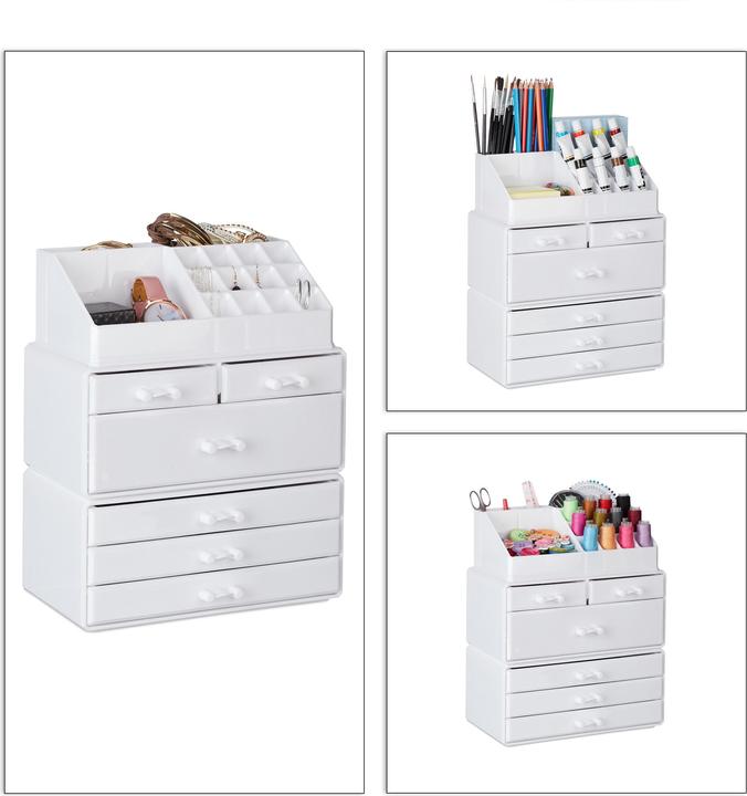 Actual product image Relaxdays Cosmetic Organiser with 6 Drawers