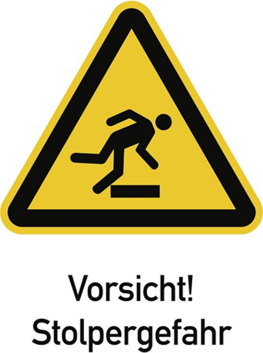 Produktbild Moravia Warnzeichen Vorsicht! Stolpergefahr Aluminium, 262x371 mm