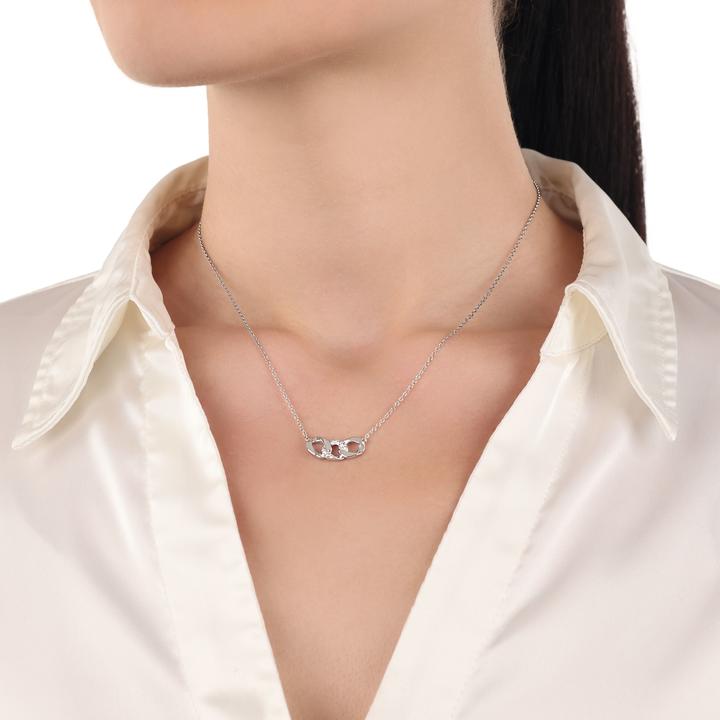 Actual product image Amor necklace for ladies, 925 Sterling silver, zirconia synth. (Silver 925)