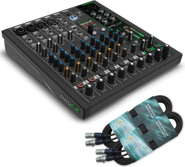 Actual product image Mackie Mischpult ProFX10V3+ Analogmixer mit 2x XLR-Kabel (Studio- and Livemixer)
