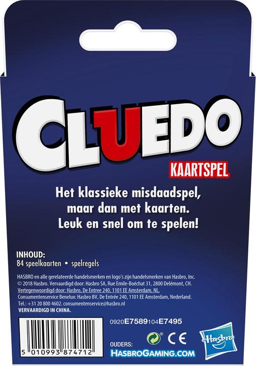 Produktbild Hasbro Cluedo Kartenspiel (Niederländisch)