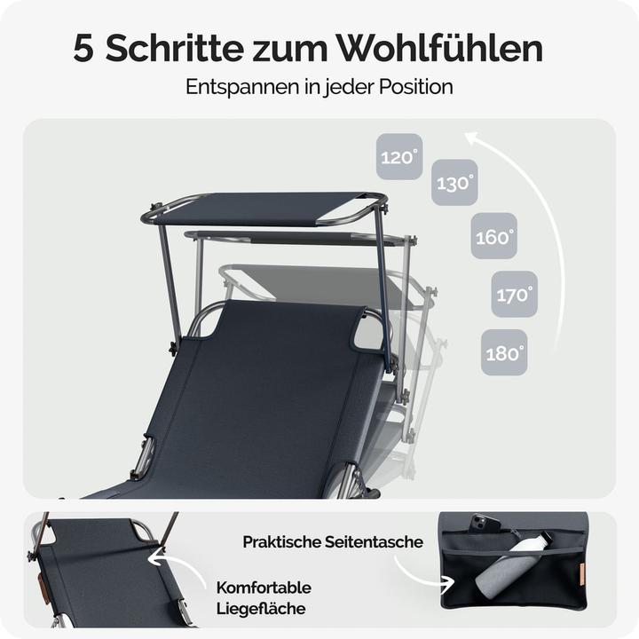 Actual product image Casaria Sun lounger (190 cm)