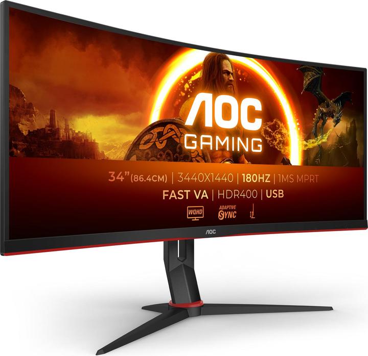 Produktbild AOC CU34G2XPD/BK (3440 x 1440 Pixel, 34")