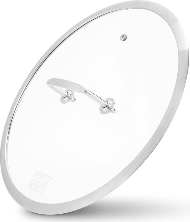 Image du produit Moritz & Moritz Couvercle de poêle universel en acier inoxydable 30cm - Couvercle pour poêle comme complément idéal (Verre)