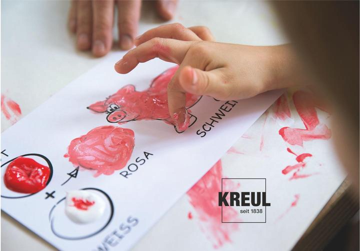 Produktbild Kreul Wir mischen, malen, tupfen (Weiss, Gelb, Rot, Blau, Schwarz, 250 ml)