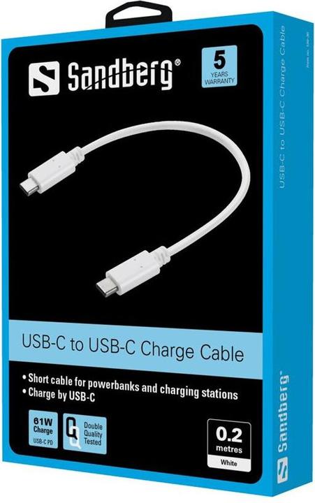 Immagine prodotto Sandberg USB C – USB C (0.20 m, USB 3.0)