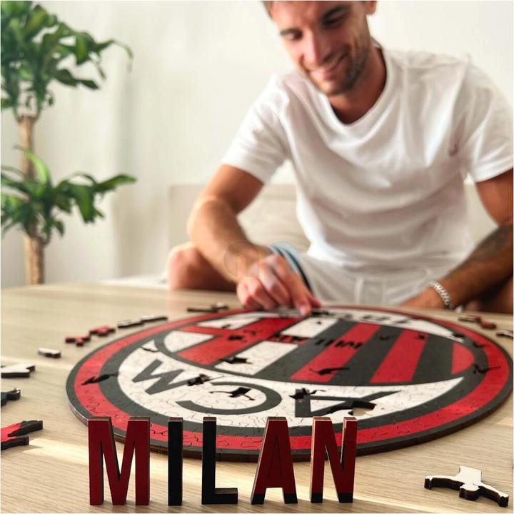 Actual product image Iconic AC Milan - Logo - Wooden Puzzle Size S (150 pieces) (150 pieces)