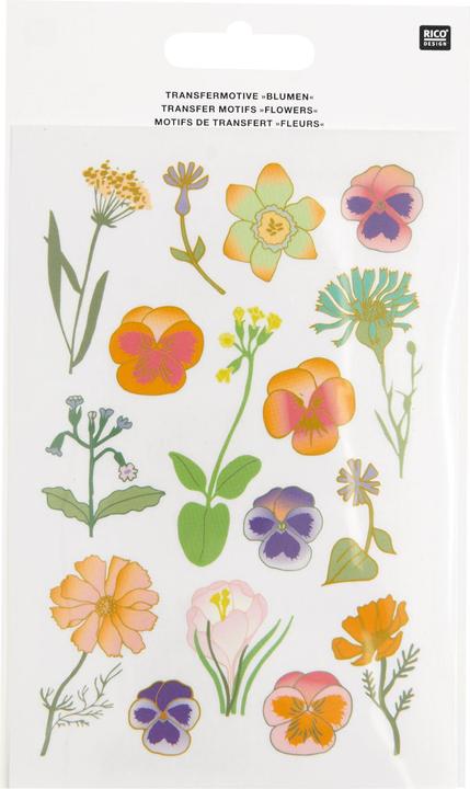 Image du produit Rico Design Motifs de transfert "fleurs