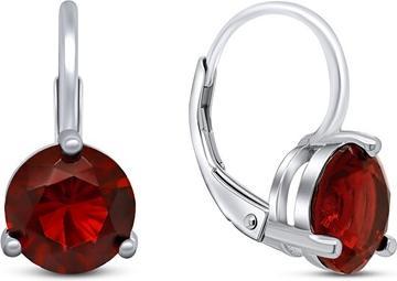 Image du produit Brilio Silver - Boucles d'oreilles en argent avec zircons rouges EA303WR